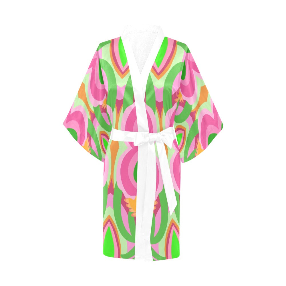 PG Mosaic Design- Short Kimono Robe