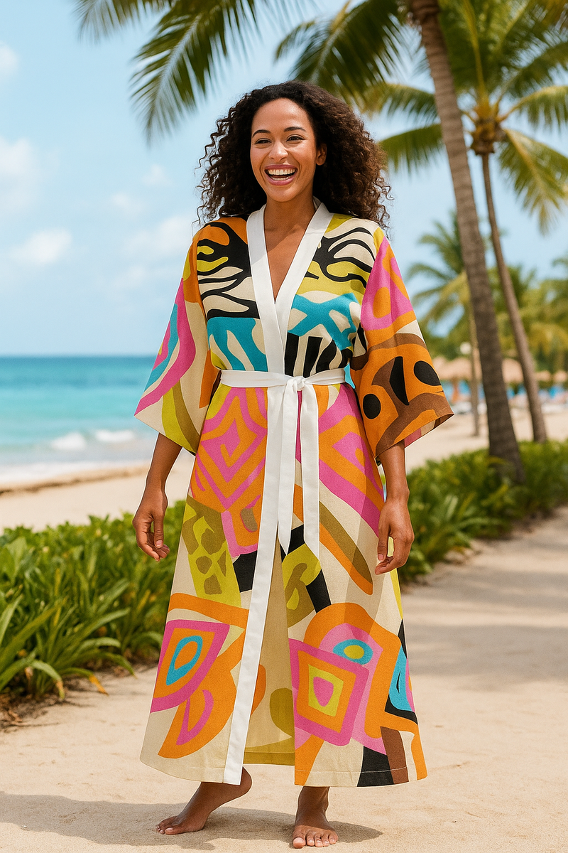 Safi (Essence of ABL)- Long Kimono Robe – Abeille Creations (ABL)