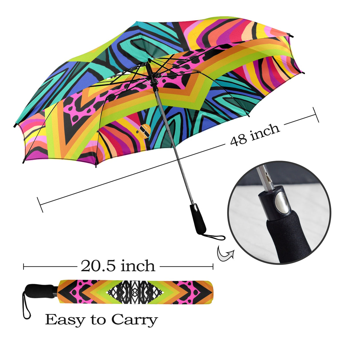 Dalma - Semi-Automatic Foldable Umbrella – Abeille Creations (ABL)