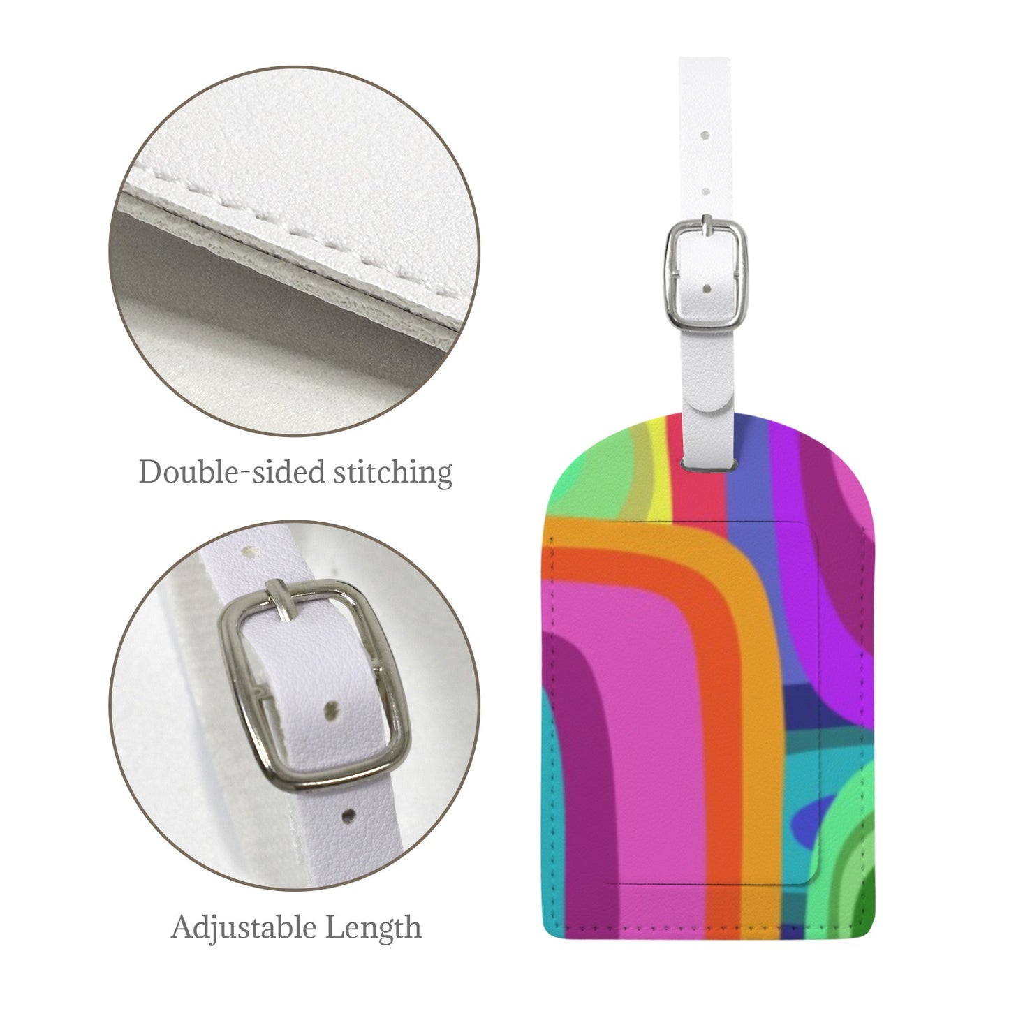 ATL Varsity Wave Leather Luggage Tag ( One Per Order)