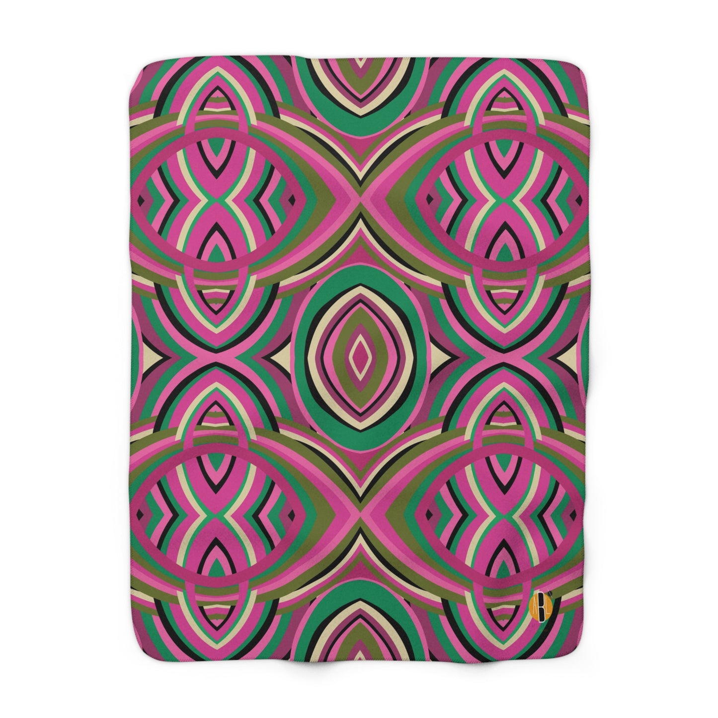 Pink & Green Supreme Design- Sherpa Blanket (New)