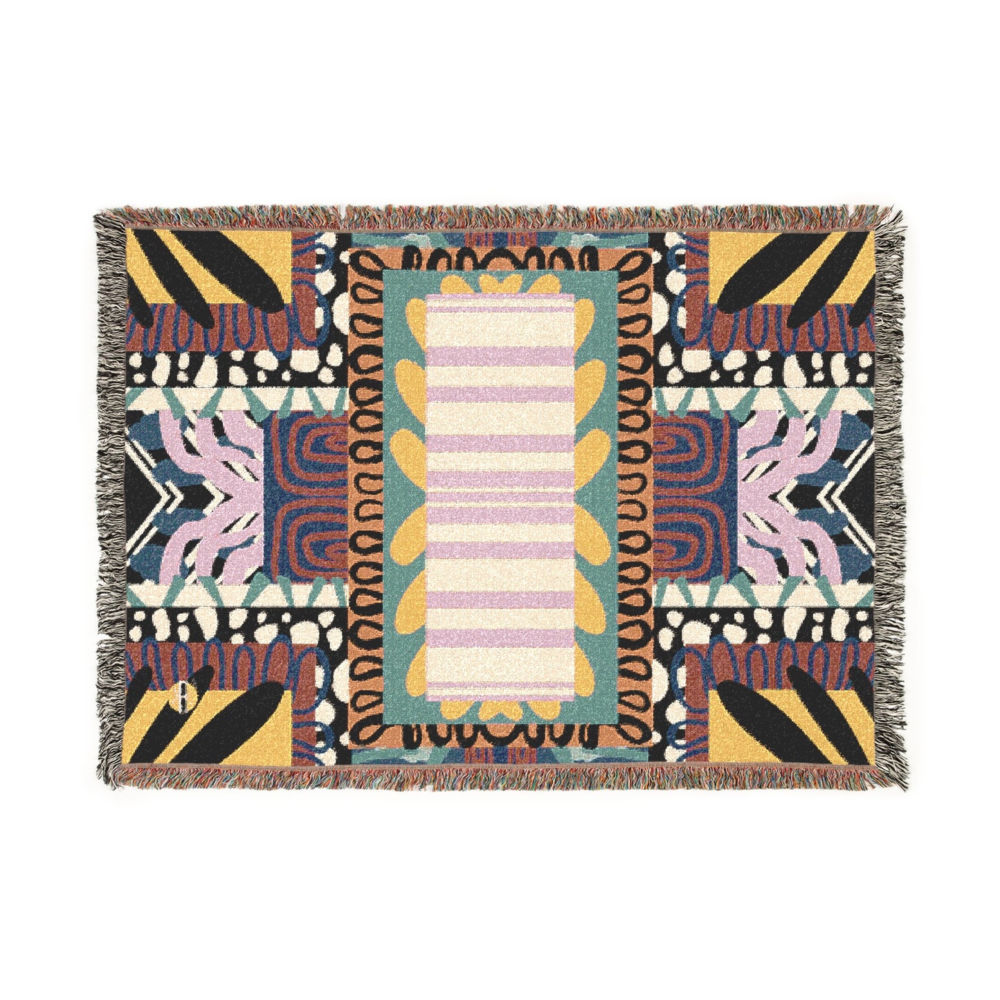 Abeille Creations - Adinkra Design Woven Blanket