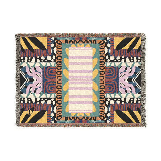 Abeille Creations - Adinkra Design Woven Blanket