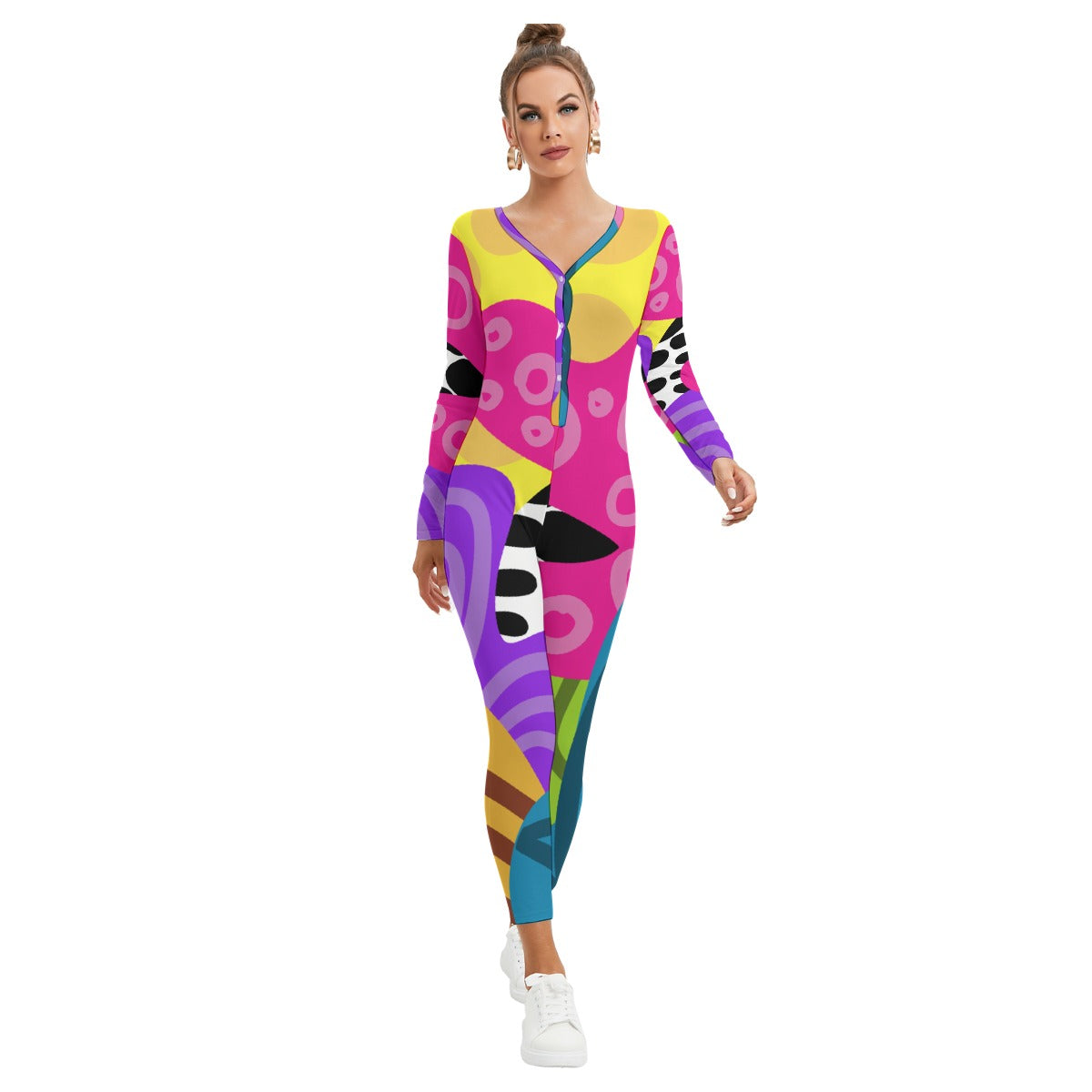 ASILI Design – Women’s Plunging Neck Jumpsuit