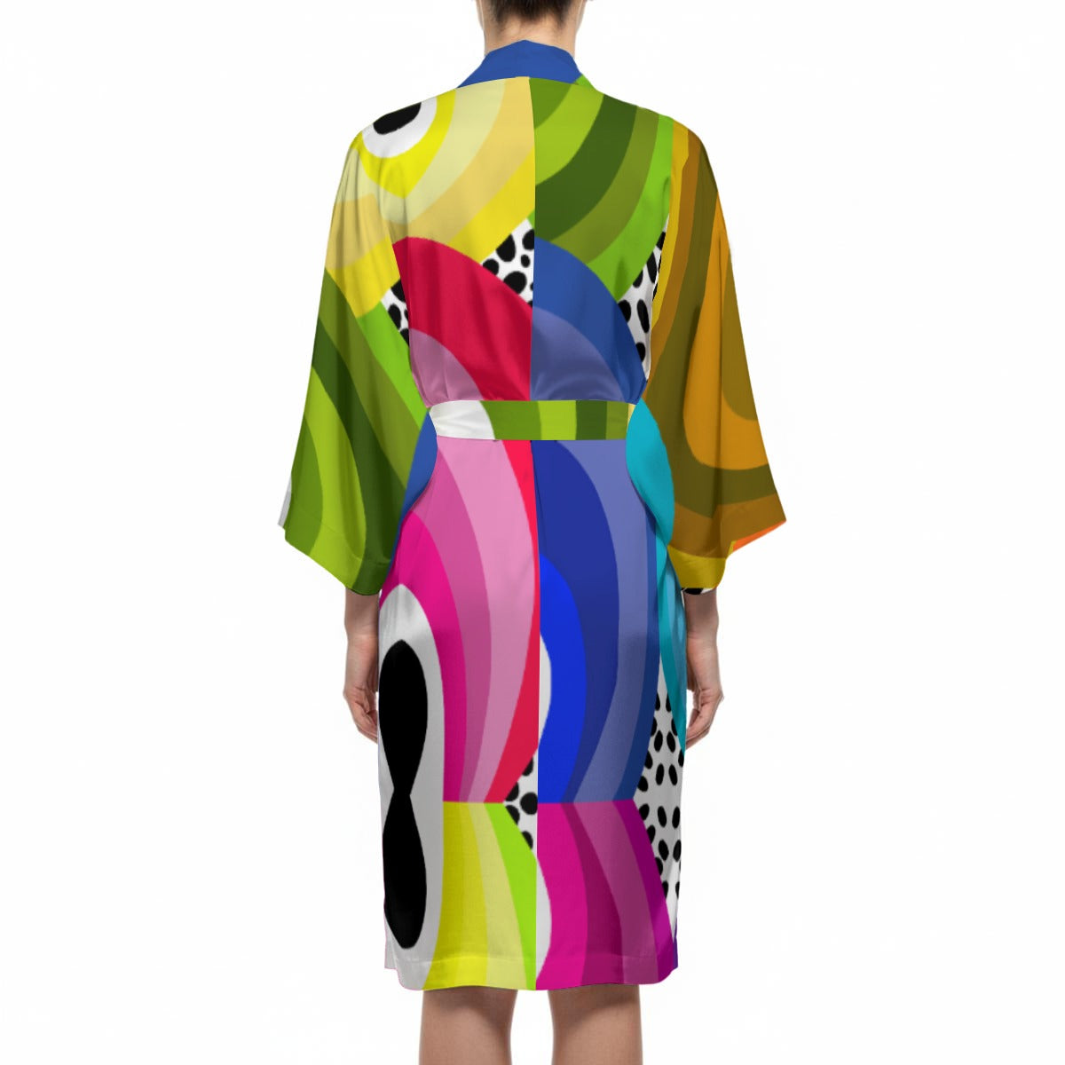 ABEILLE CREATIONS- Pendo Design- Women’s Satin-Feel Kimono Robe (Short)