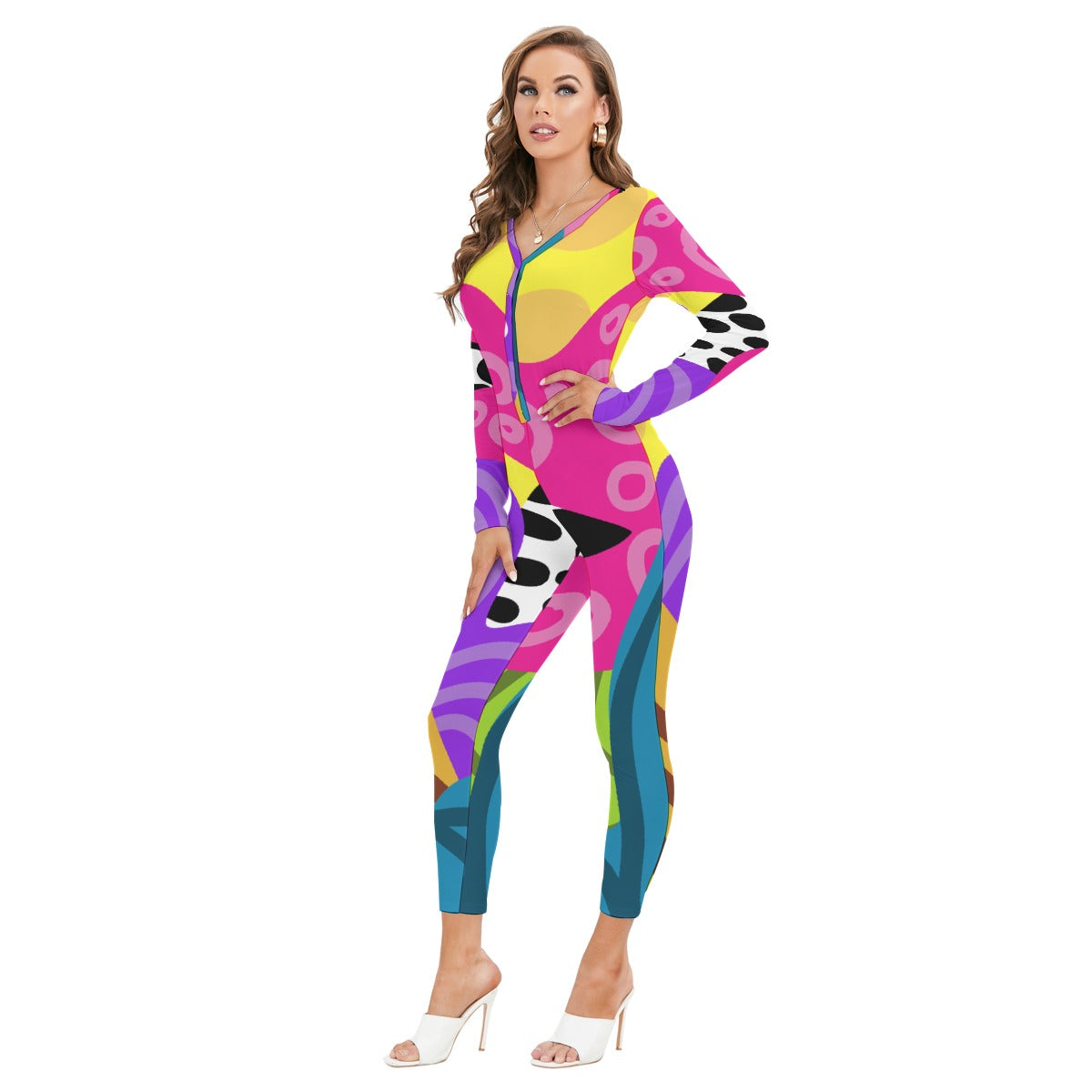 ASILI Design – Women’s Plunging Neck Jumpsuit