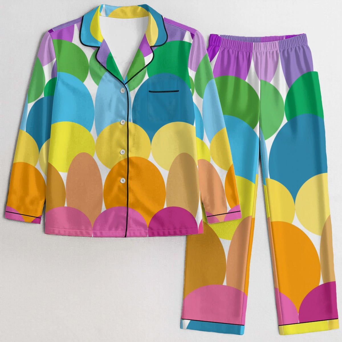 ABEILLE CREATIONS- Langa Design- Women's Silky Pajama Set