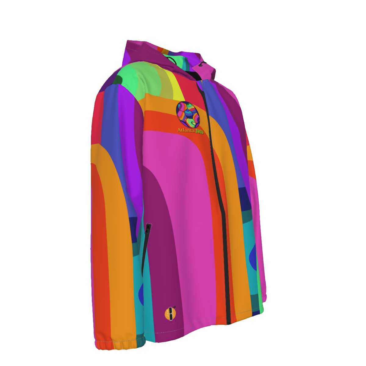 ATL Varsity Wave- Unisex Hooded Windproof Jacket
