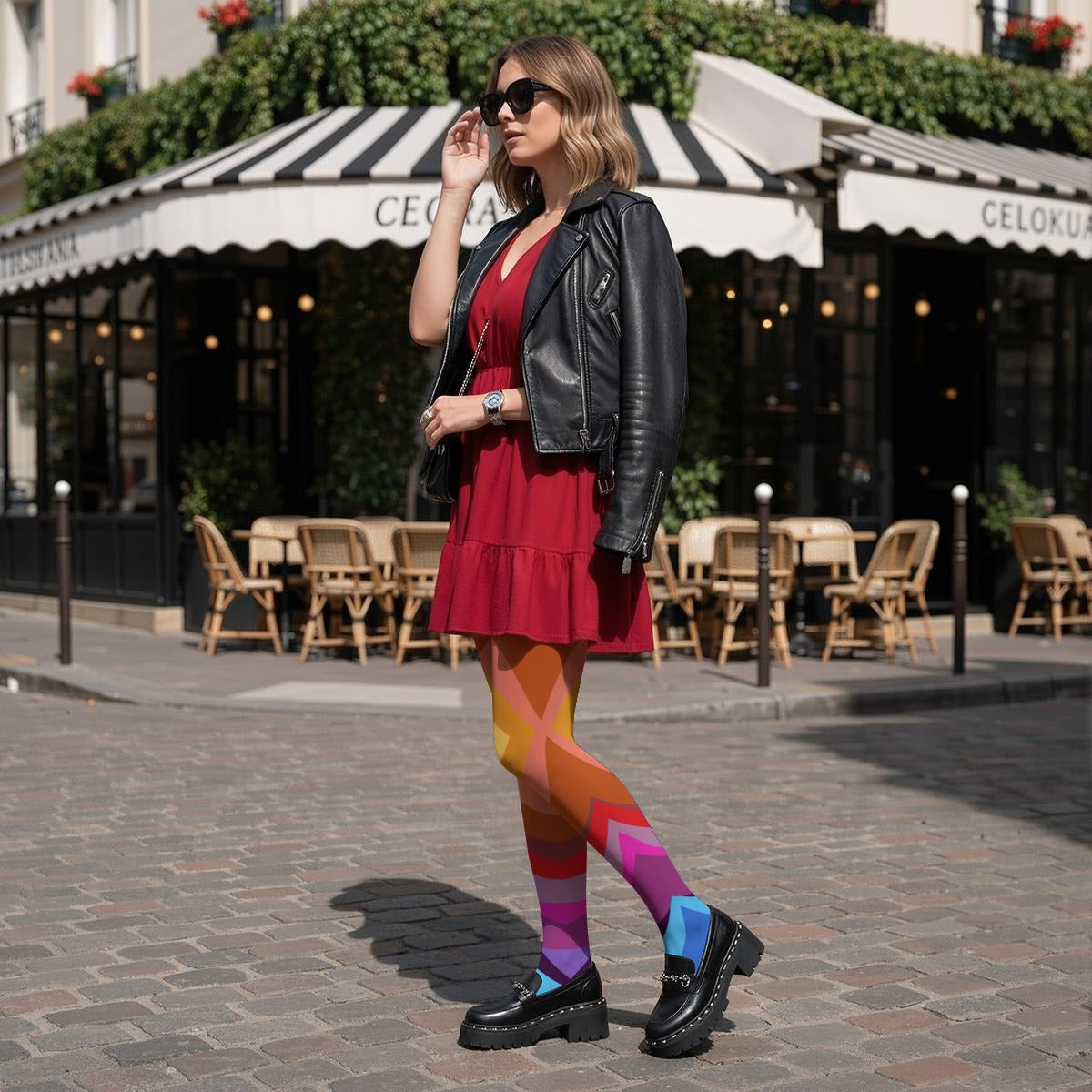 Queen Yaz Design- Women’s High-Stretch Art Tights