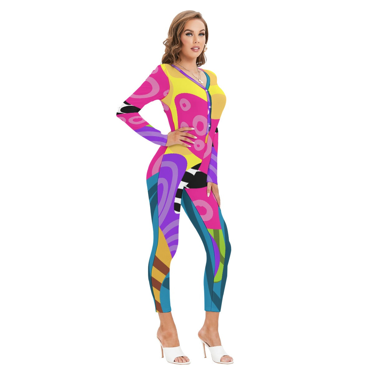 ASILI Design – Women’s Plunging Neck Jumpsuit