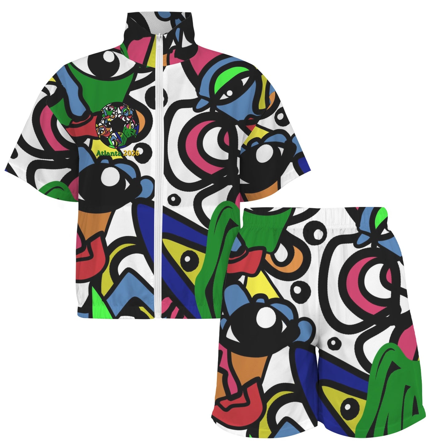 ATL Global Groove Women’s Windbreaker Short Set