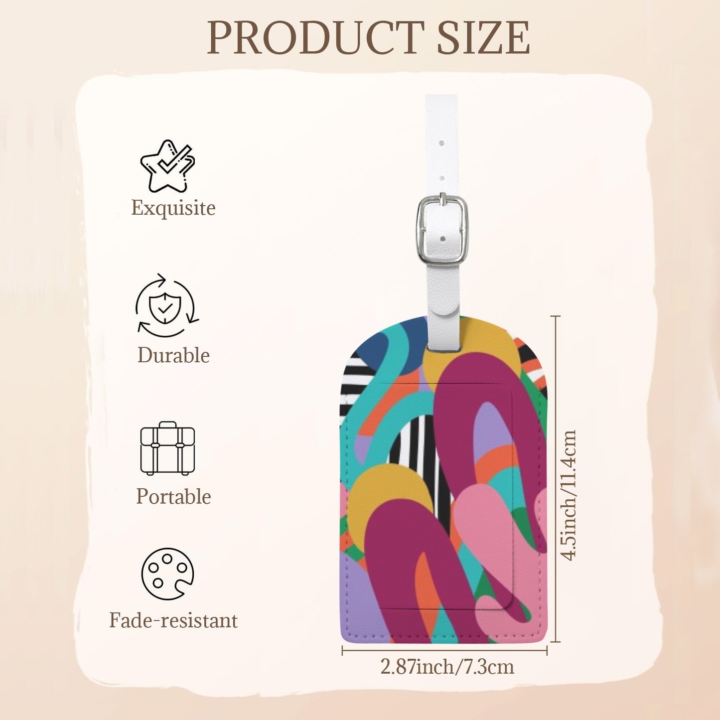 ATL Peachwave Leather Luggage Tag (One Per Order)