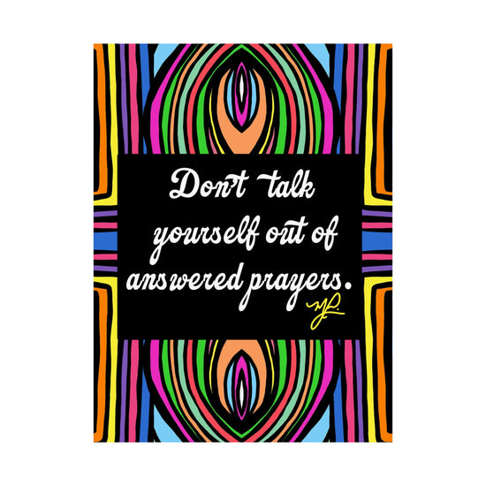 "Don't Talk Yourself" (SWL) - Premium Matte Vertical Poster