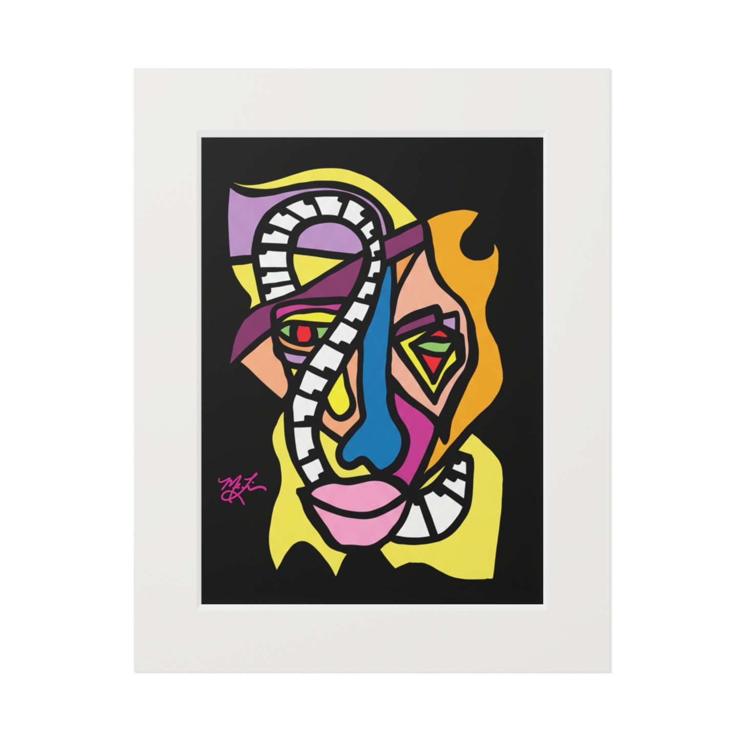 Jazzman (Black)- Fine Art Prints (Passepartout Paper Frame)