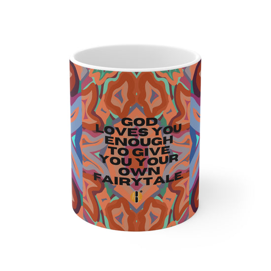 ABL Inspirational Ceramic Mug 11oz- " God Loves ..."