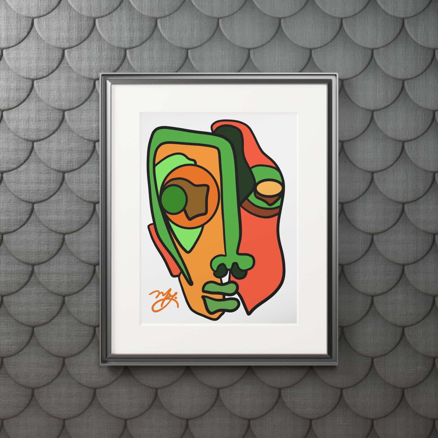 Wilma- Fine Art Prints (Passepartout Paper Frame)