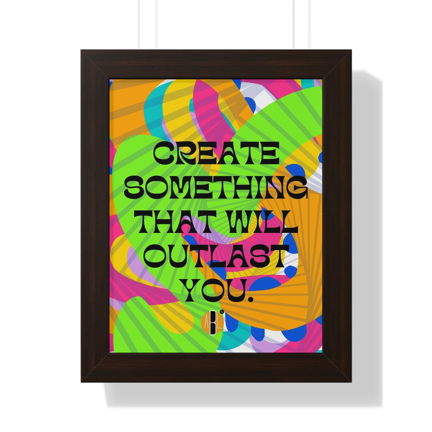ABL Inspirational Framed Vertical Poster: " Create Something..."