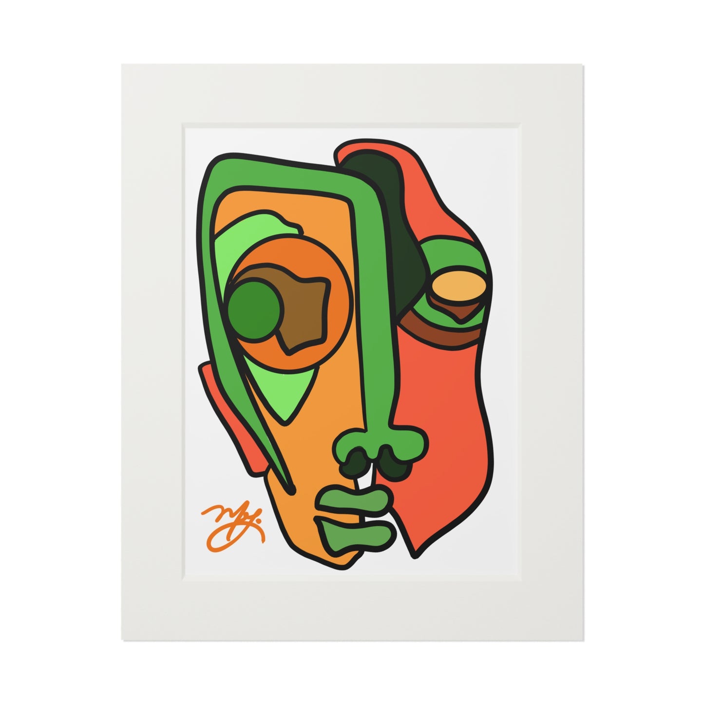 Wilma- Fine Art Prints (Passepartout Paper Frame)