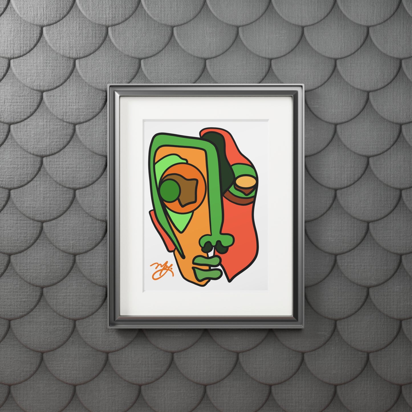 Wilma- Fine Art Prints (Passepartout Paper Frame)