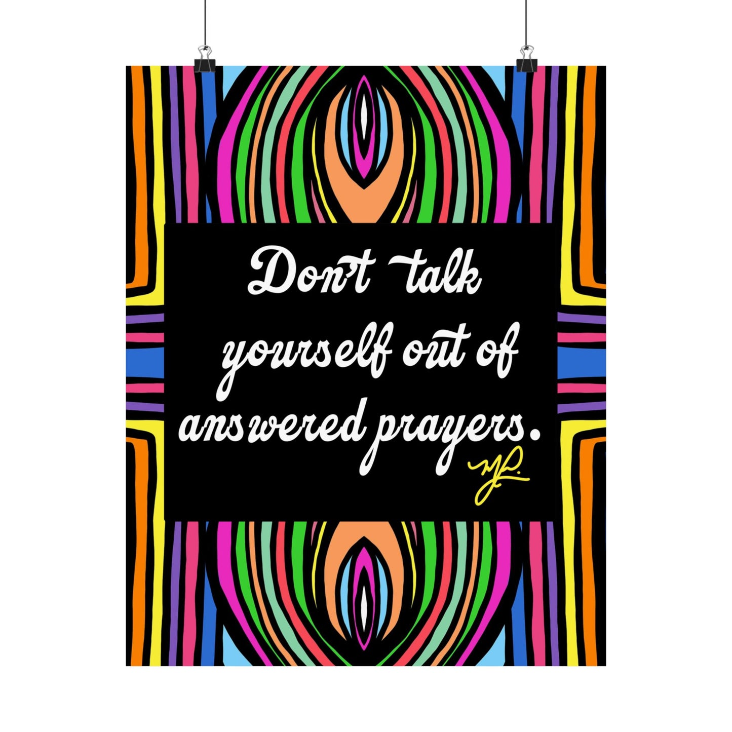 "Don't Talk Yourself" (SWL) - Premium Matte Vertical Poster