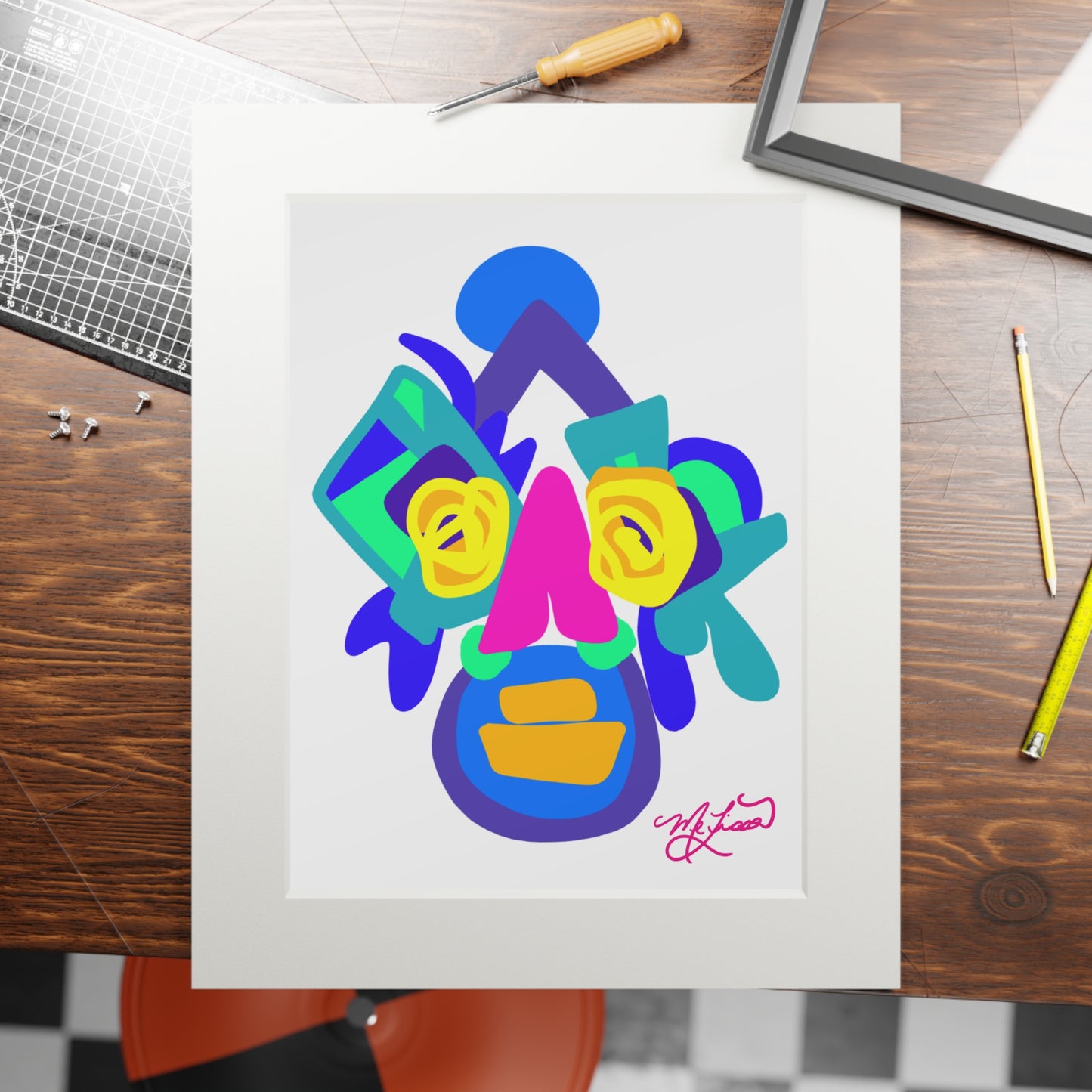 Junkanoo Jefe (Tropical)- Fine Art Prints (Passepartout Paper Frame)