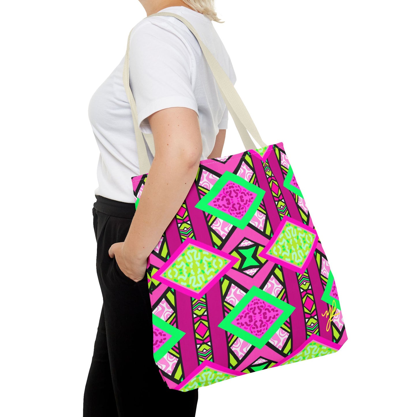 R-ALI (Pink Pow  Design)- Tote Bag (NEW)