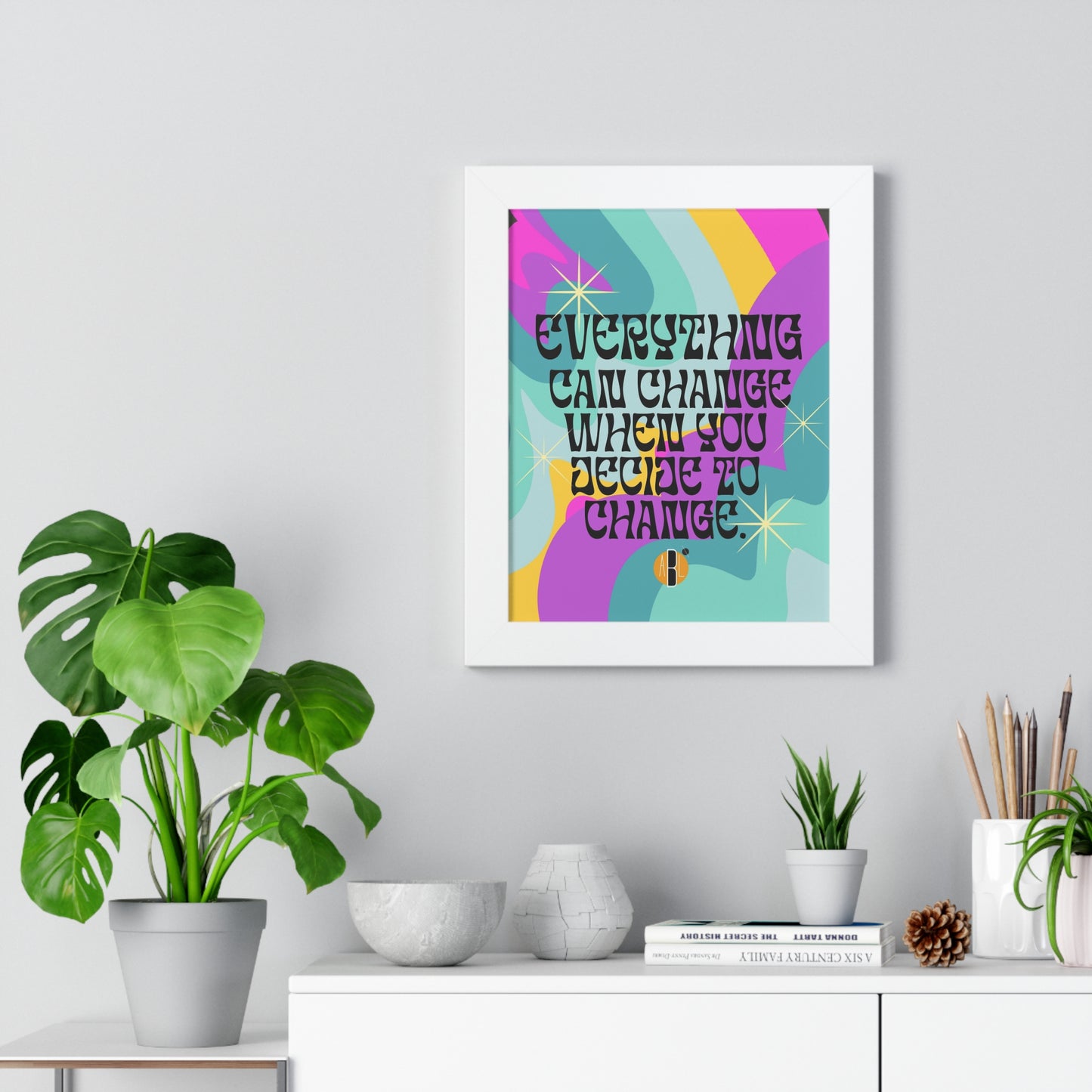 ABL Inspirational Framed Vertical Poster: " Everything Can..."
