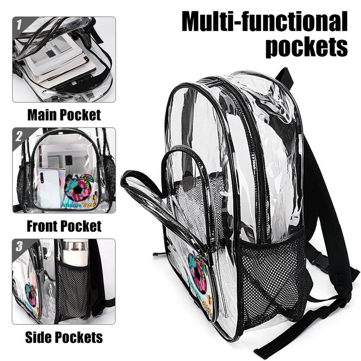 ATL Peachwave-  Clear Stadium Backpack