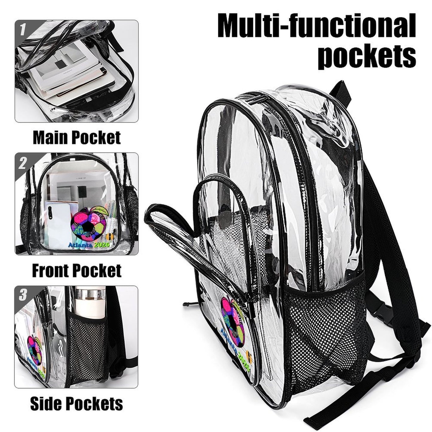 ATL Ponce Pop Clear -Stadium Backpack