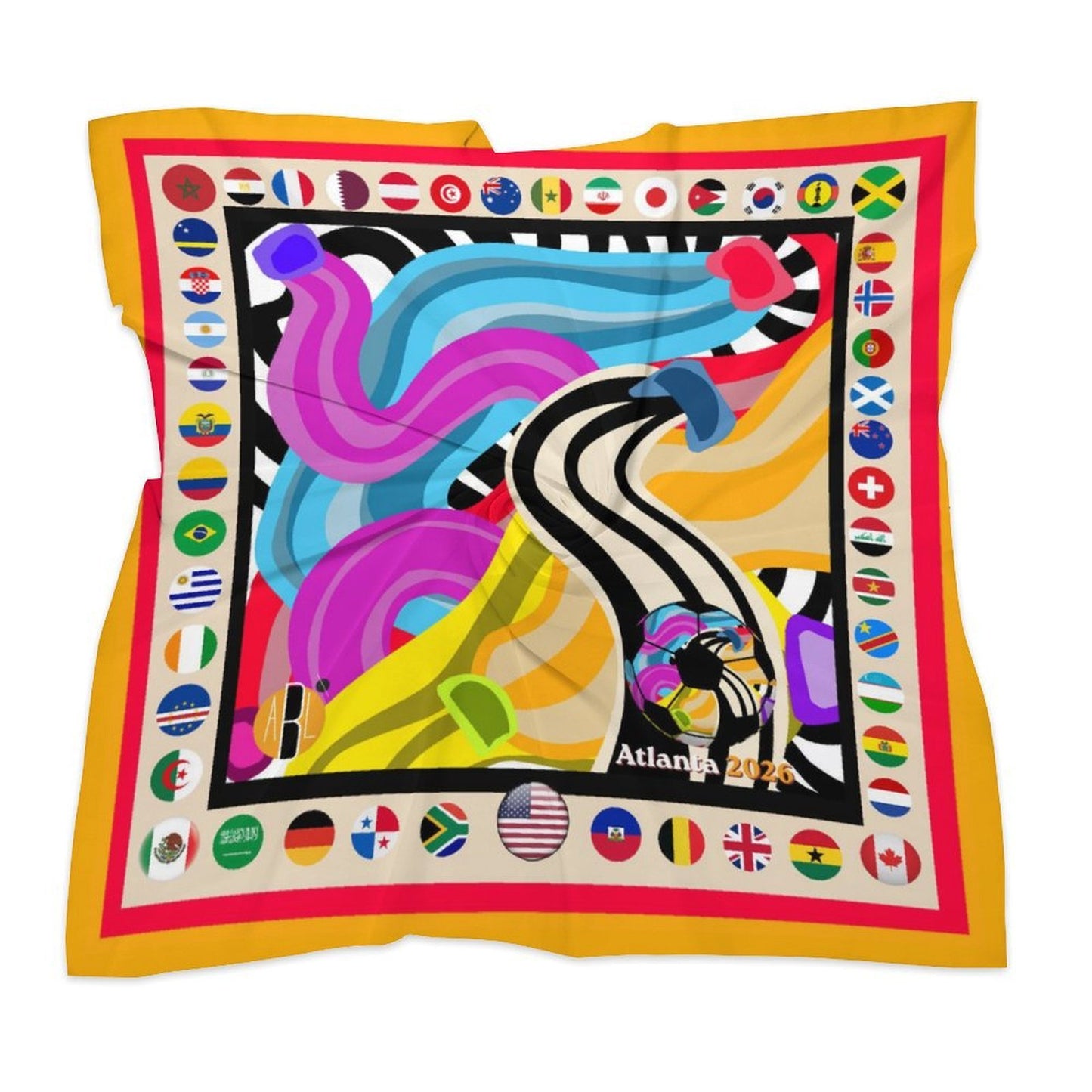 ATL Midtown Motion Satin Scarf