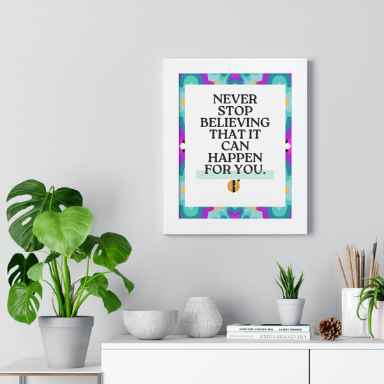 ABL Inspirational Framed Vertical Poster: " Never Stop..."-NEW