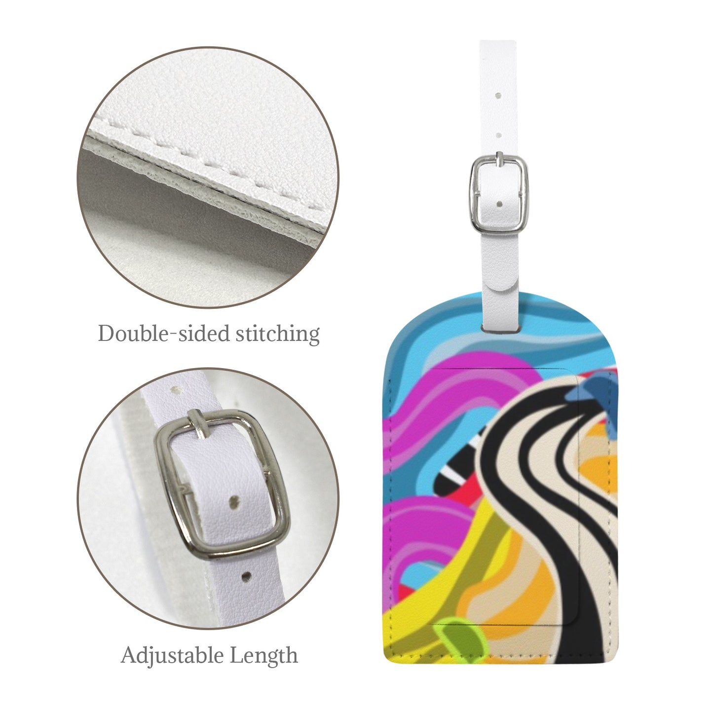 ATL Midtown Motion Leather Luggage Tag (One Per Order )