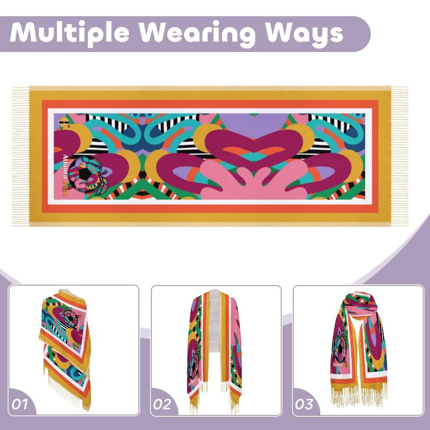 ATL Peachwave Tassel Scarf