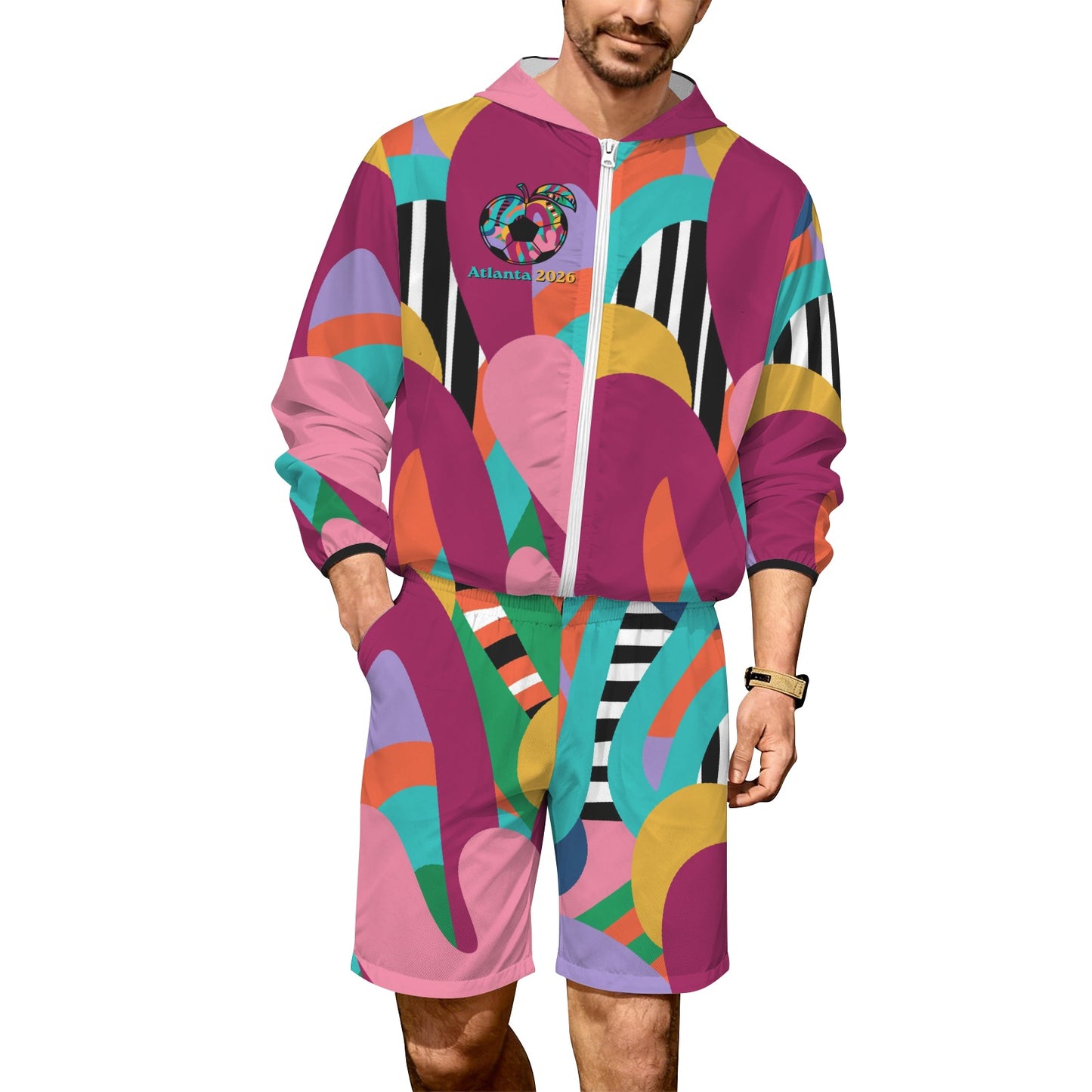 ATL Peachwave Men’s Lightweight Sun Hoodie & Shorts Set