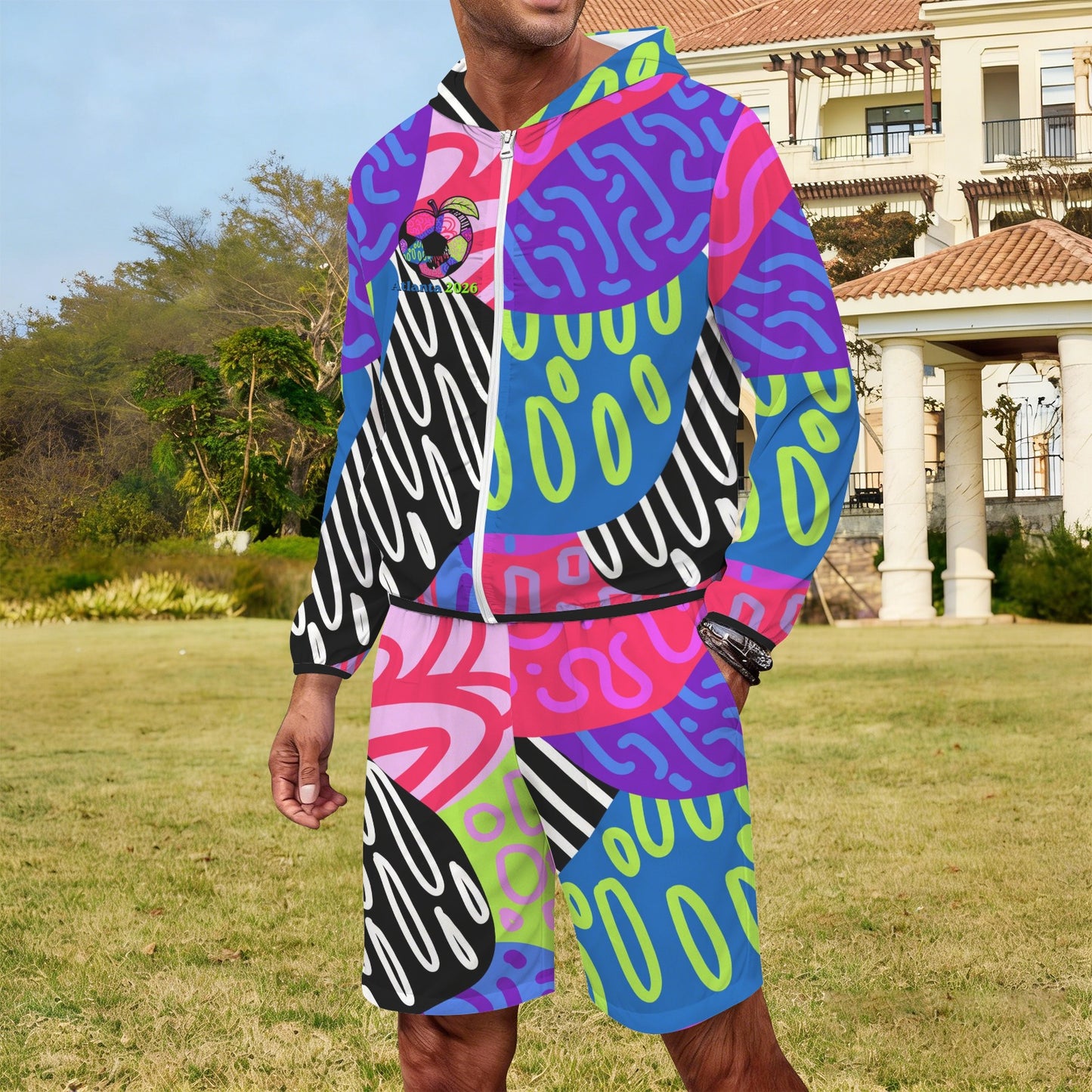 ATL Ponce Pop Men’s Lightweight Sun Hoodie & Shorts Set