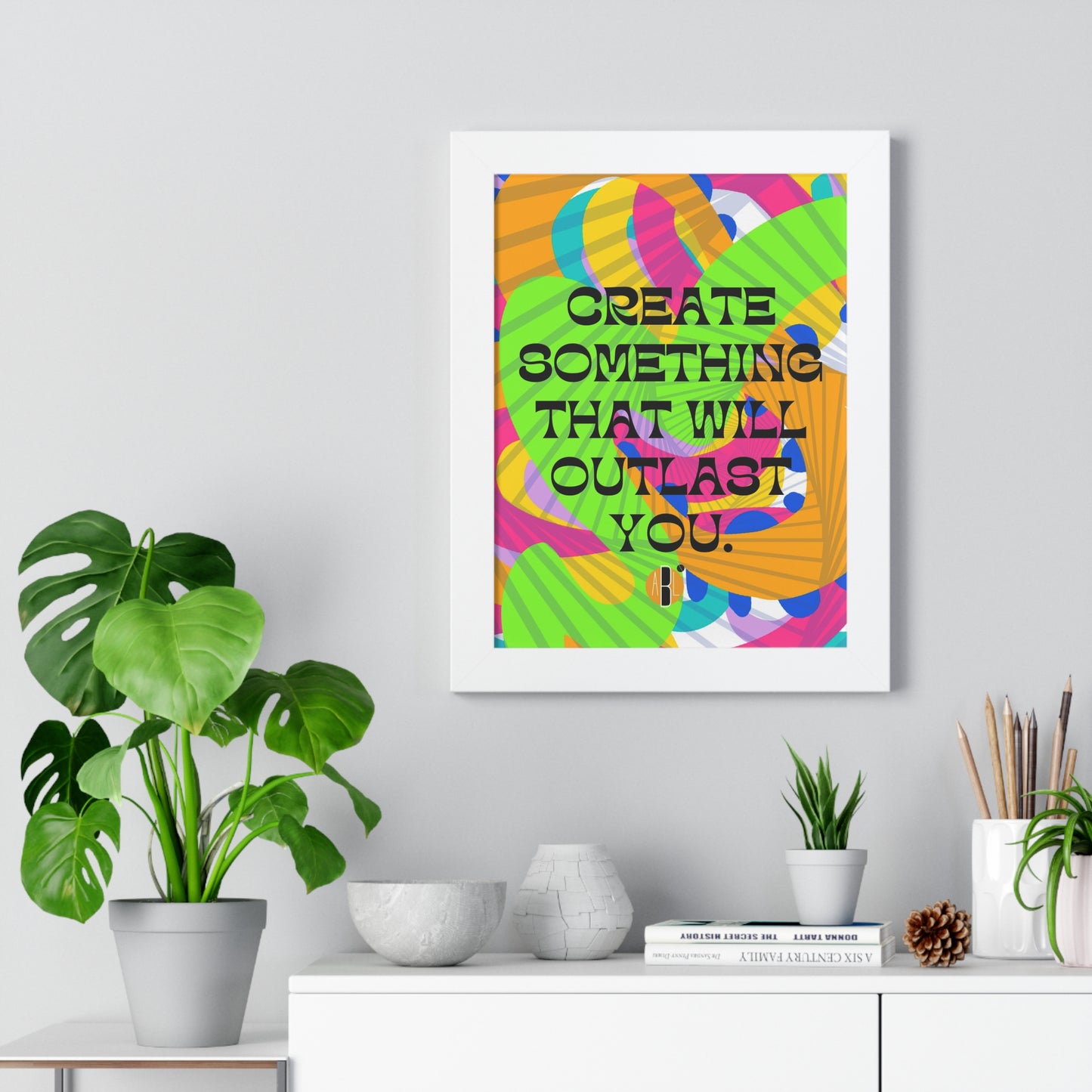 Load image into Gallery viewer, ABL Inspirational Framed Vertical Poster: &amp;quot; Create Something...&amp;quot;