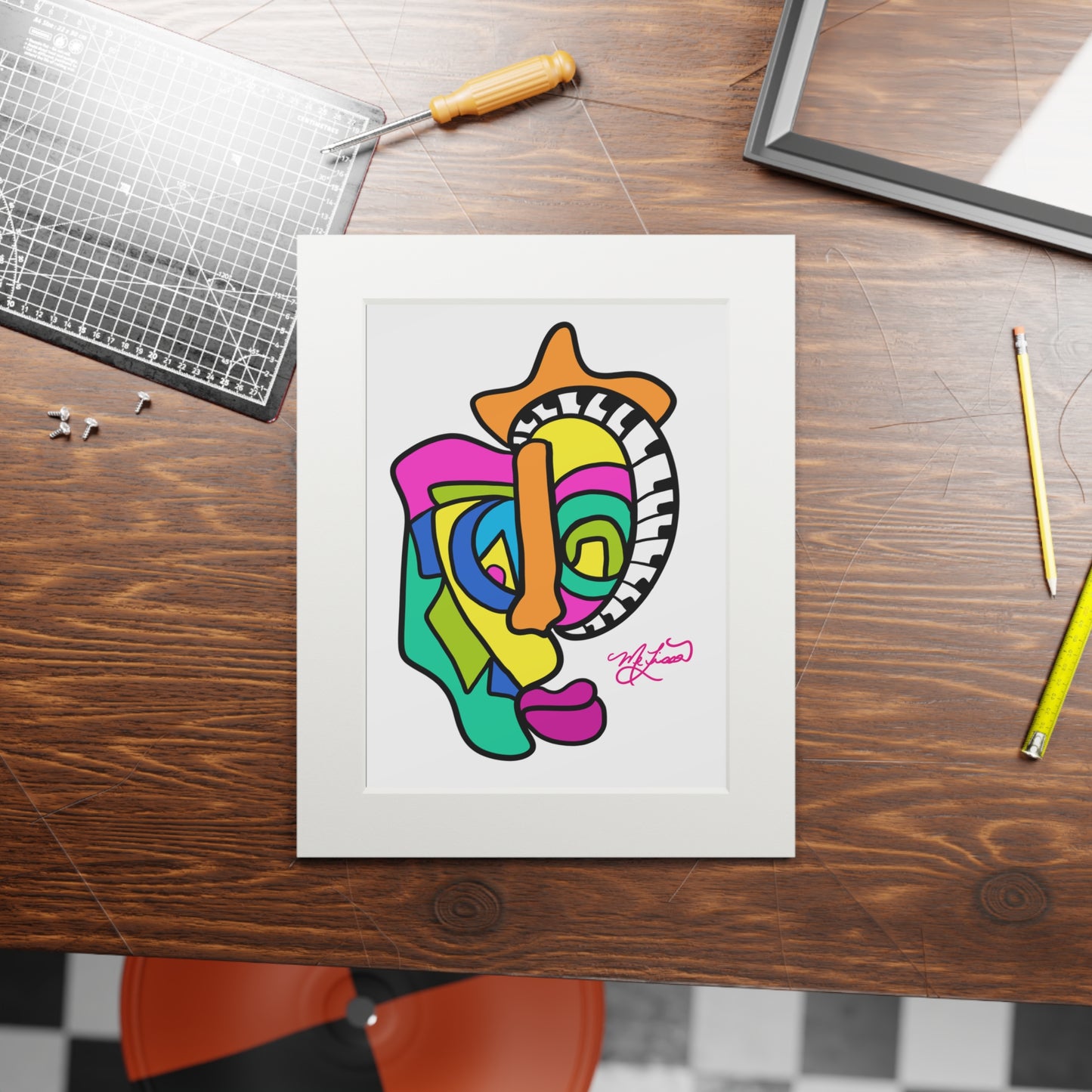 Sekou- Fine Art Prints (Passepartout Paper Frame)