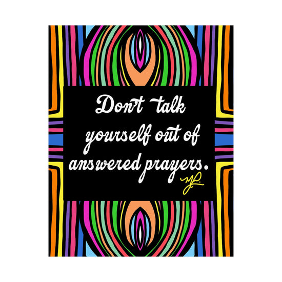 "Don't Talk Yourself" (SWL) - Premium Matte Vertical Poster