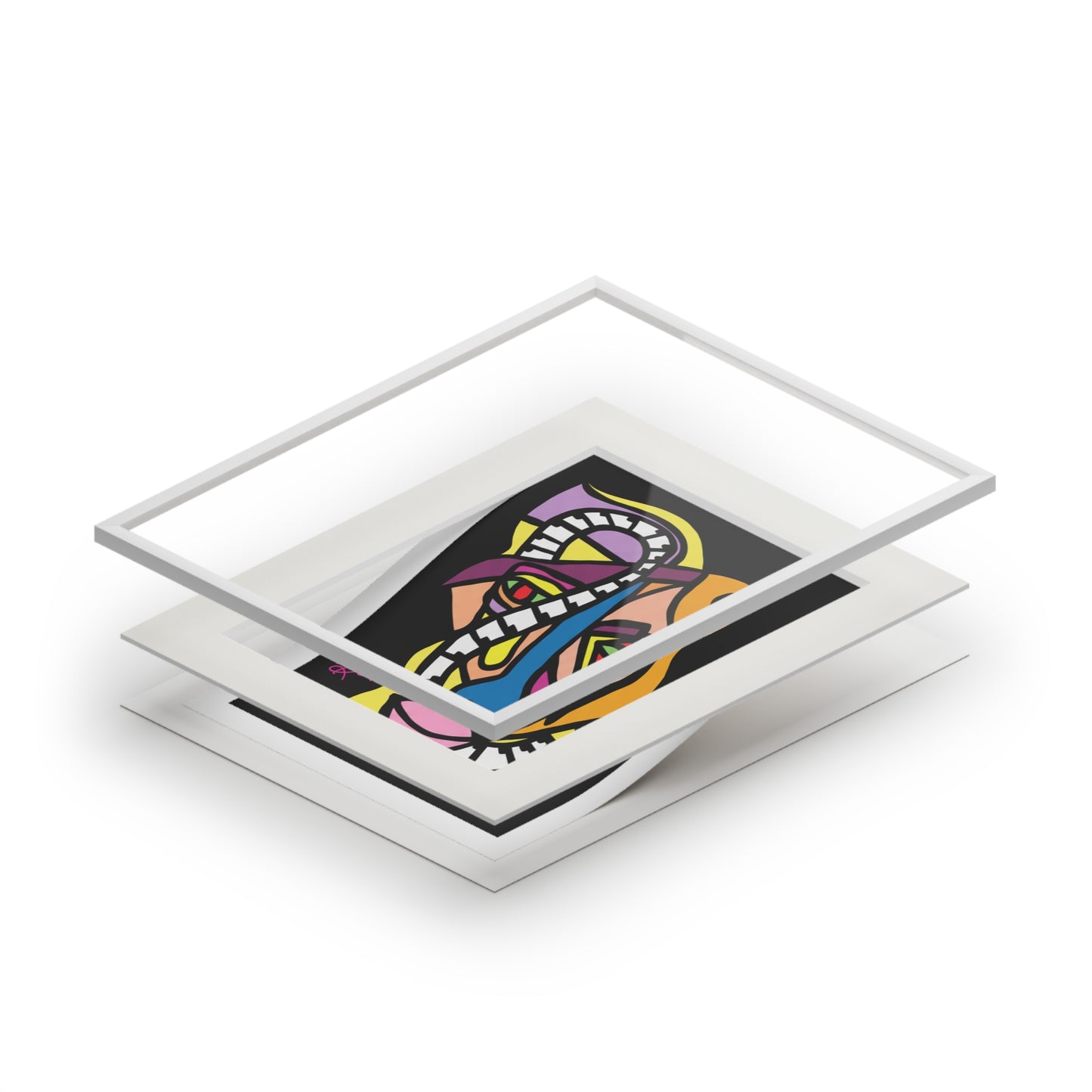 Jazzman (Black)- Fine Art Prints (Passepartout Paper Frame)
