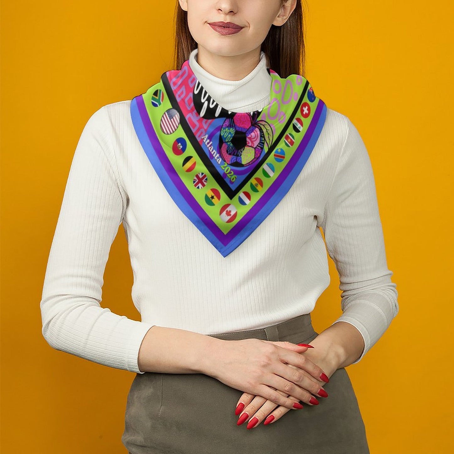 ATL Ponce Pop Satin Scarf