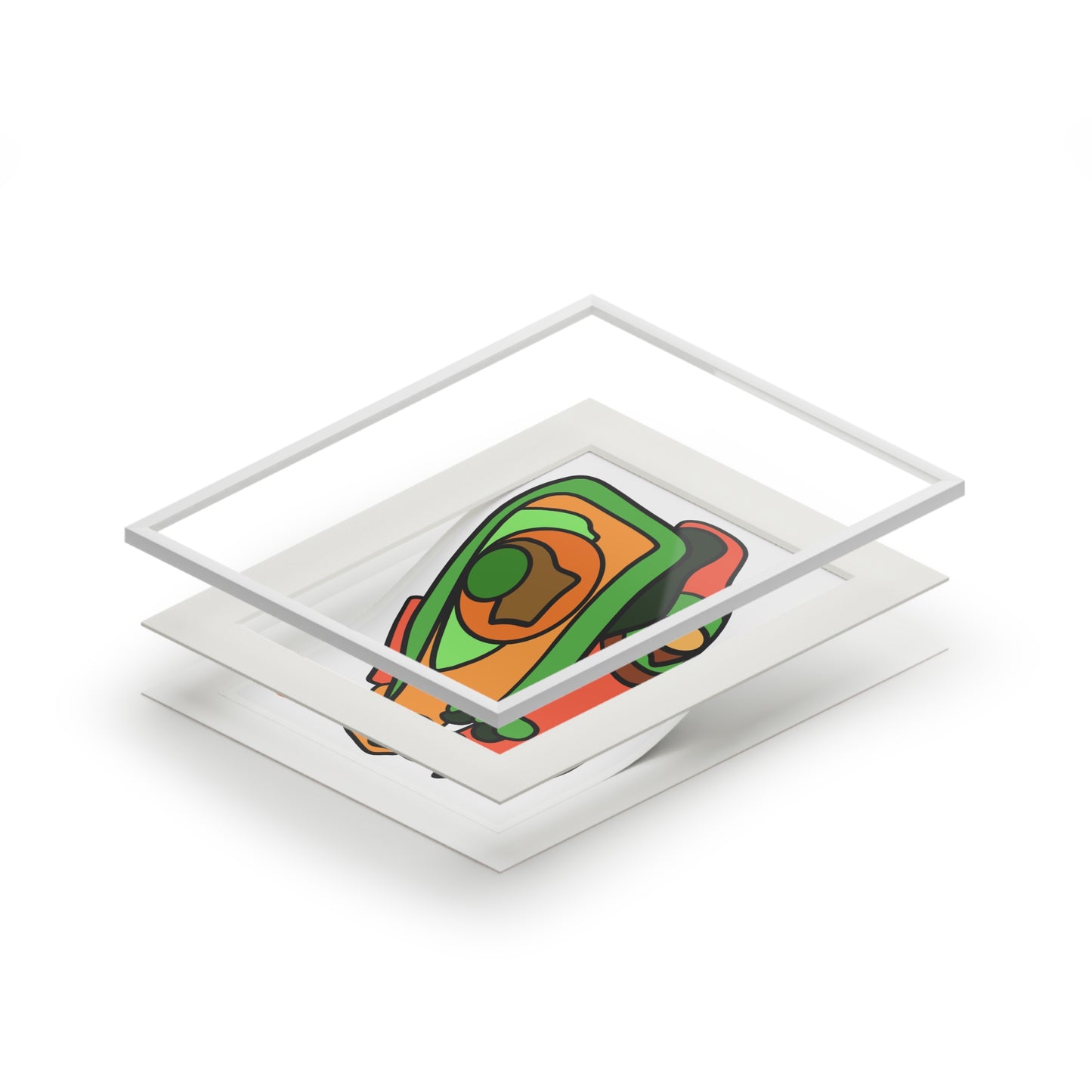 Wilma- Fine Art Prints (Passepartout Paper Frame)