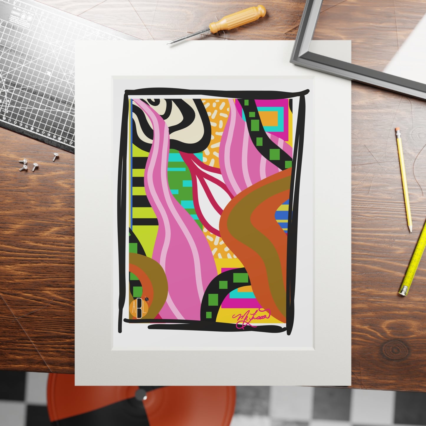 Lenani- Fine Art Prints (Passepartout Paper Frame)