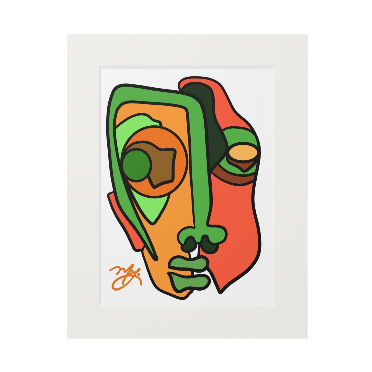 Wilma- Fine Art Prints (Passepartout Paper Frame)