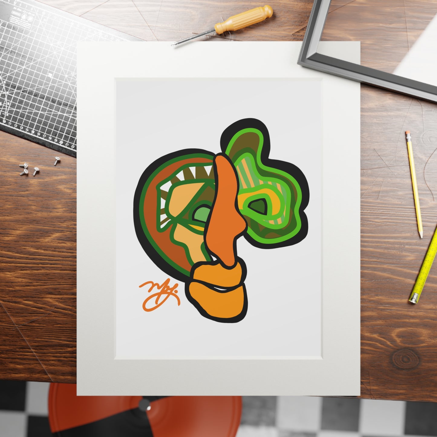 Orenthal- Fine Art Prints (Passepartout Paper Frame)