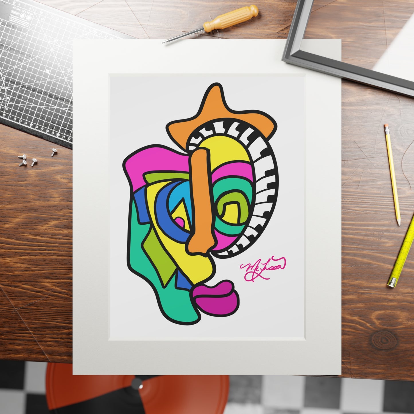 Sekou- Fine Art Prints (Passepartout Paper Frame)