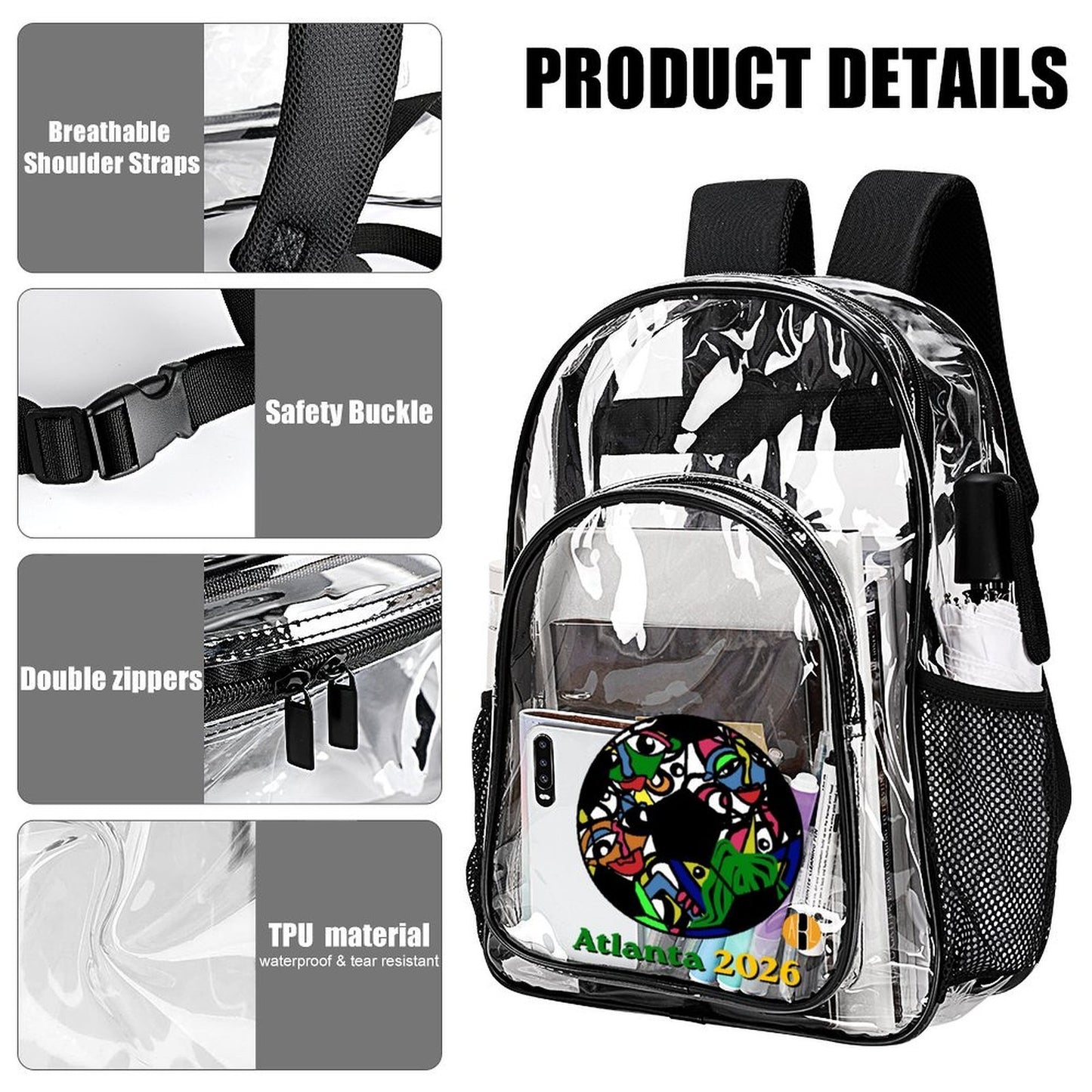 ATL Global Groove- Clear Stadium Backpack