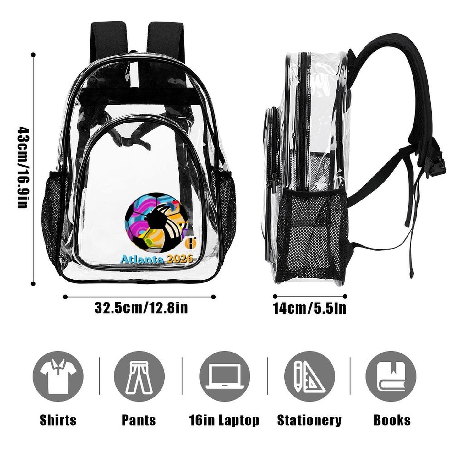 ATL Midtown Motion- Clear Stadium Backpack
