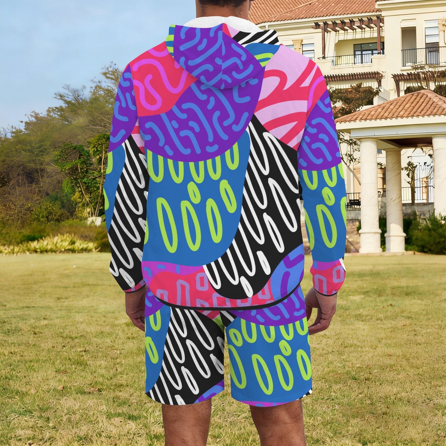 ATL Ponce Pop Men’s Lightweight Sun Hoodie & Shorts Set