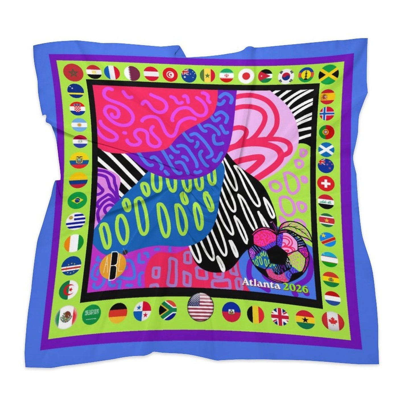 ATL Ponce Pop Satin Scarf