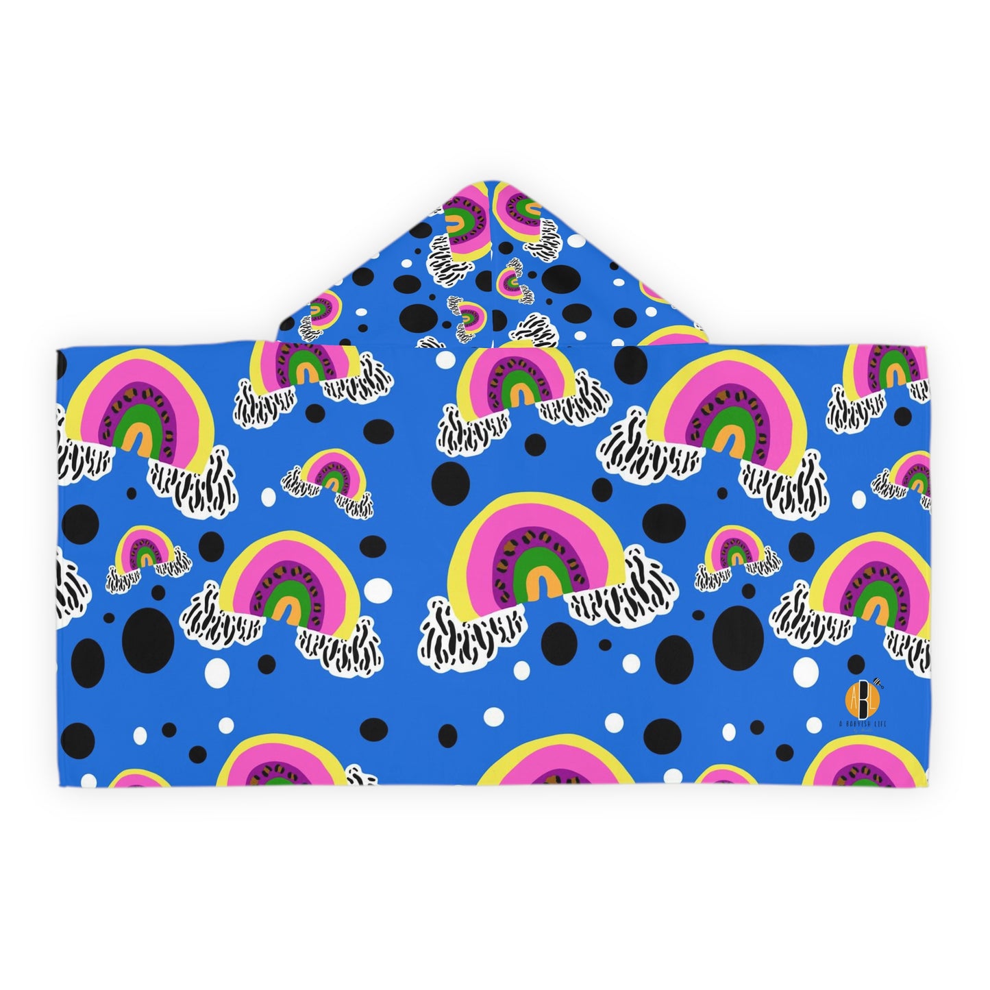 A Babyish Rainbow- Youth Hooded Towel